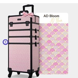 TheLAShop Pro Rolling Makeup Case Cosmetology Case -